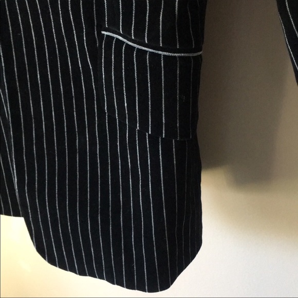 🆕 MARIO SERRANI | Velvet Pinstriped Blazer - Picture 4 of 5